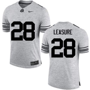 Men's Ohio State Buckeyes #28 Jordan Leasure Gray Nike NCAA College Football Jersey Lightweight KWM0144MT